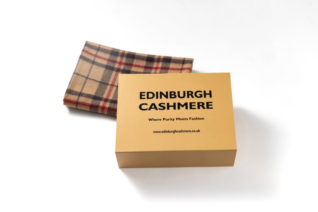Edinburgh Cashmere DC Scott Cashmere Scarf signature gift box