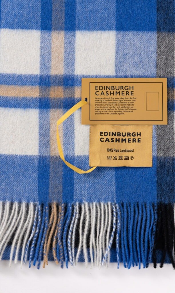 Edinburgh Cashmere DC Scott Cashmere Scarf ivory gift for her under 150